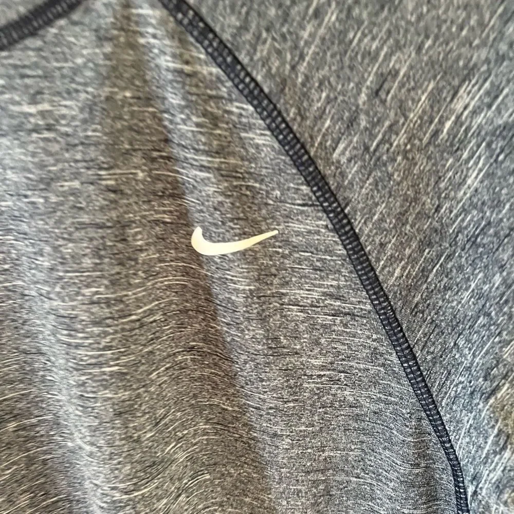 Nike DriFIT Blue Grey Athletic Performance Short Sleeve Shirt Moisture Wicking M